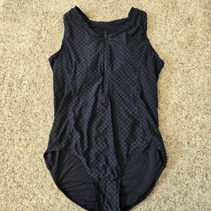 Roots Swimsuit Full Coverage Zip Up Navy Size 16